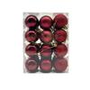 Bolas de Natal 3cm Decoração de Natal 24 Bolas Estilo Europeu para Árvore de Natal Bolas Galvanizadas Decorações de Natal Bolas de Plástico Estilo Luxo Leve