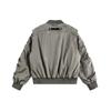 Yidao Vintage 2025 Otoño Nuevo Retro Americano Agrietado Arrugado de Aspecto Desgastado Nicho Holgado Versátil Chaqueta de Vuelo