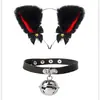 Diadema de Halloween Diadema para Actuación en Festival Set de Diadema y Collar de Chica Gato Orejas de Gato Pasador Sencillo para Niña Hermosa
