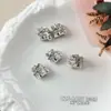 Decoraciones de Pedrería para Uñas, Mariposa Brillante, Nudo Rectangular, Correa de Perlas, Uñas Postizas Terminadas con Pedrería, Accesorios, Camelia