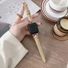 Elegante fivela em ouro rosa em couro legítimo superior iwatch78 Apple Watch com applewatch965410 Geração SE