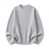 Suéter de Tricô Masculino Cor Sólida Outono/Inverno 2026 Estilo Preguiçoso Pulôver Gola Redonda Camada Base Roupa de Baixo Suéter de Lã
