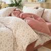 Classe um Quatro Estações Camada Dupla Quatro Peças Jacquard Xiaozhu Três Peças Dormitório Estudantil Ins Roupa de Cama Floral Fresca