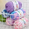 Hilos de Happy Time de Alta Elasticidad 100g Tiras para Tejer Kit de Materiales para Muñeca Oso Crochet Zapatillas Cojín de Lana Cesta de Almacenamiento