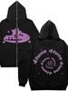 Cárdigan suéter AliExpress source estampado callejero americano 4tune manga larga hip hop abrigo con cremallera ropa y2k