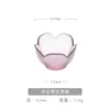 Pequenos pratos de vidro para tempero e molho pratos criativos japoneses rosa sobremesa saladeira conjunto de louças simples atacado