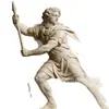 Parede de Fundo com Relevo de Figura Mitológica Estilo Europeu Feita de Arenito Artificial, Decoração Clássica de Alto Padrão para o Lobby do Clube