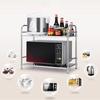 Acero Inoxidable Cocina Multifuncional Estante de Almacenamiento de Encimera Estante de Almacenamiento para Microondas Estante de Almacenamiento Soporte Multicapa a Partir de Una Pieza