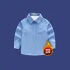 Camisa Blanca Infantil con Forro Polar de Manga Larga Invierno Algodón para Niños Uniforme Escolar de Presentación Niñas de Primaria Camisa Cálida Blanca Pura