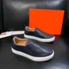 Venda Quente Transfronteiriça Couro Genuíno Estilo Leve de Luxo Slip-On Hms Tênis Preguiçosos de Cano Baixo Direto da Fábrica