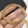 Pulsera de Cuentas Facetadas Planas de Citrino Brasileño Natural para DIY Joyería Original Pulsera de Cuentas Planas Facetadas Pulsera para Regalar