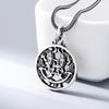 Venta al por mayor de colgante redondo de plata de ley 925 con forma de emoticono para hombre, collar con colgante de plata tailandesa de moda, joyería antigua vintage.