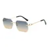 Gafas de Sol Futuristas Sin Montura para Hombres y Mujeres, Protección UV, Elegantes para Ciclismo y Conducir