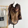 Lenço Elegante Leopardo Dinheiro Luxo Leve Vintage Estilo Dinheiro Antigo em Algodão e Linho para Mulheres, Xale Fino de Proteção Solar para Viagem e Férias, Adequado para Ambientes com Ar Condicionado