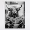 Póster de vaca pequeña estilo arte nórdico pintura decorativa lienzo mural moderno para sala de estar pintura colgante para dormitorio de noche
