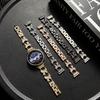 Correa de Metal Estilo Cadena con Lazo Incrustado de Diamantes Adecuada para Apple 10 S11 Huawei 11 Fit5Gt6 Xiaomi 10 Pulsera