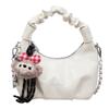 Bolsa de Mão Plissada Transfronteiriça Moda Feminina Bolsa de Corrente Nova Coleção Outono/Inverno 2025 Bolsa de Ombro Simples Bolsa Transversal Elegante