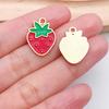 Cereza fresa manzana serie de frutas gota de aceite aleación accesorios de joyería diy hecho a mano colgante material pulsera transfronterizo