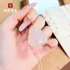 Colgante de Buda Maitreya Verde Jade Afgano Natural y Blanco, Nueva Figura de Buda Rosa de Doble Cara Estilo Chino, Adorno Rico en Aceite y Delicado