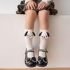 Calcetines para niños Primavera y Otoño Media caña Calcetines de media caña para niños y niñas Muñeca tridimensional Linda Muñeca Kulomi Calcetines apilados para bebé