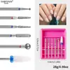 Cabezal de lijado para arte de uñas máquina pulidora y lijadora removedora de esmalte de uñas taladro universal cabeza de molienda de maíz cerámica traje de 6 piezas
