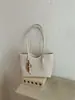 Bolsa de palha trançada vintage para mulheres, bolsa de ombro com grande capacidade, bolsa simples para o dia a dia da mulher, acessório de moda atacado
