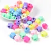 Acrílico Cor Macaron Furo Grande Estrela de Cinco Pontas Contas Artesanal DIY Corrente para Celular Chaveiro Material Acessórios