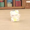 Lindo Colgante de Gatito Afelpado 3D Llavero Hecho a Mano DIY Cadena de Teléfono Hebilla de Bolso Materiales para Accesorios de Coche