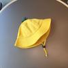 Gorro de Jardín de Infancia Gorro Amarillo Infantil Logo Visera Sombrero Protector Solar Sombrero Amarillo Escuela Primaria Gorro de Pescador Visera