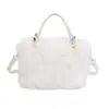 Nova bolsa de pelúcia de inverno para mulheres, moderna 2026, pequena bolsa transversal de grife com textura de alta qualidade