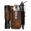 Amazon Outdoor Retro EDC Táctico Herramientas de Cuero Funda de Cuero Funda para Linterna Cuchillo Almacenamiento de Herramientas Bolsa de Cintura Otros