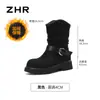 Botas Martin para Mujer ZHR 2026 Otoño/Invierno Nueva Moda Botas Vaqueras de Suela Gruesa Punta Redonda Tacón Grueso Botines Botas Altas hasta la Rodilla