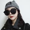 Gafas de Sol de Moda para Hombre Estilo Coreano Transfronterizas, Gafas Estilo Calle de Celebridad de Internet con Aspecto Adelgazante para Cara Grande Disco, Gafas Ins para Mujer
