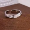 Anel Estilo Xiaohongshu para Mulheres com Cravação de Diamante, Fresco e Doce, Delicado e Versátil, Anel Aberto Ajustável