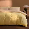 Juego de Cama de Cuatro Piezas de Algodón Puro de Lujo Ligero de Gama Alta Funda Nórdica de Algodón Puro Simple Forro Polar Cepillado Espeso Sábana Bajera Sábana Plana Ropa de Cama Cálida para Dormitorio