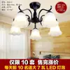 Araña de Cristal de Espectro Completo Americana Europea Francesa para Sala de Estar Dormitorio Tienda de Té con Leche Cafetería Restaurante de Hot Pot Tienda de Ropa Lámpara