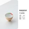 Póngase al día con el antiguo color amarillo cúrcuma bajo vidriado pintado a mano melocotón de la longevidad cerámica tapa de tetera individual cuenco taza de té juego de té Kung Fu juego de té anti-escaldado
