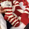 Otoño/Invierno Año Nuevo Zodiaco Australiano Lana Cálida Espesa Suave Calcetines de Piso para el Hogar Dormir Rojos Calcetines de Año Nuevo Calcetines para Niñas