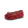 Sapatos de Salto Único para Meninas Sapatinhos de Princesa com Lantejoulas Outono 2026 Novos Mocassins Macios com Laço para Meninas Pequenas Comércio Exterior