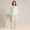 Pijama Feminino, Estilo Coreano Outono e Inverno, Simples e Confortável, Roupas de Casa Engrossadas de Manga Longa, Terno de Cor Contrastante de Veludo Alemão, Seda e Cetim Quente