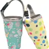 Taza de café de acero inoxidable con funda de neopreno con asa, funda de taza aislada impresa, funda protectora para taza de hielo, material de neopreno