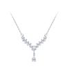 Collar de Plata Esterlina S925 Nuevo Elegante Espiga de Trigo Gota de Agua Zircón Femenino Lujo Accesible Nicho Alta Gama Cadena Clavícula