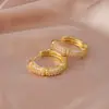 Pendientes de Latón con Microincrustaciones de Circonita y Diseño de Bambú, Diseño de Nicho Popular en Europa y América para Mujer, Pendientes de Cobre de Moda Ligeros y de Lujo