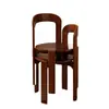 Sillas de comedor vintage de madera maciza estilo nórdico populares para uso doméstico, sala de estar retro, diseño simple y moderno, adecuadas para apartamentos pequeños, estilo que induce dopamina