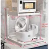 Estante de Almacenamiento para Cocina, Arrocera Eléctrica, Horno de Microondas, Mesa de Almacenamiento Integrada, Capa Superior, Estante de Almacenamiento Multifuncional para Ollas Eléctricas