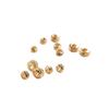 A las cuentas de flor cortadas en cruz con conservación de color de oro de 14k, planas, para hacer pulseras de hilo hechas a mano DIY, joyería, cuentas espaciadoras de flor cortada, cuentas de rueda