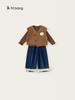 Ropa para Niños Bangxuan 2026 Nuevo Conjunto de Pantalones Ropa para Niñas Conjunto de Otoño para Niños Chaleco Conjunto de Tres Piezas Traje para Niñas