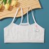 Roupa íntima para desenvolvimento Alunos do Ensino Fundamental Feminino Respirável Fina para Meninas Estágio Único Sutiã Colete Pequeno para Meninas Algodão Acolchoado Anti-impacto