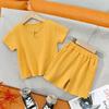 Comercio Exterior Ropa Infantil al por Mayor Verano Bebé Oso de Dibujos Animados Camiseta de Manga Corta Conjunto de Dos Piezas Ropa Infantil de una Pieza Dropshipping Clase A
