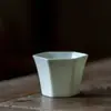 Bandeja de Cerâmica Verde Sombra Embossada Feita à Mão Bandeja para Gaiwan Conjunto de Chá Kung Fu Celadon Xícara do Anfitrião Xícara de Degustação Xícara de Chá Xícara da Feira